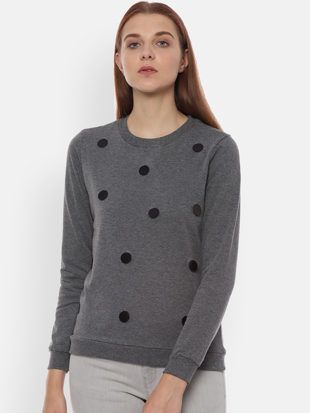 

Allen Solly Woman Women Grey Printed Sweatshirt