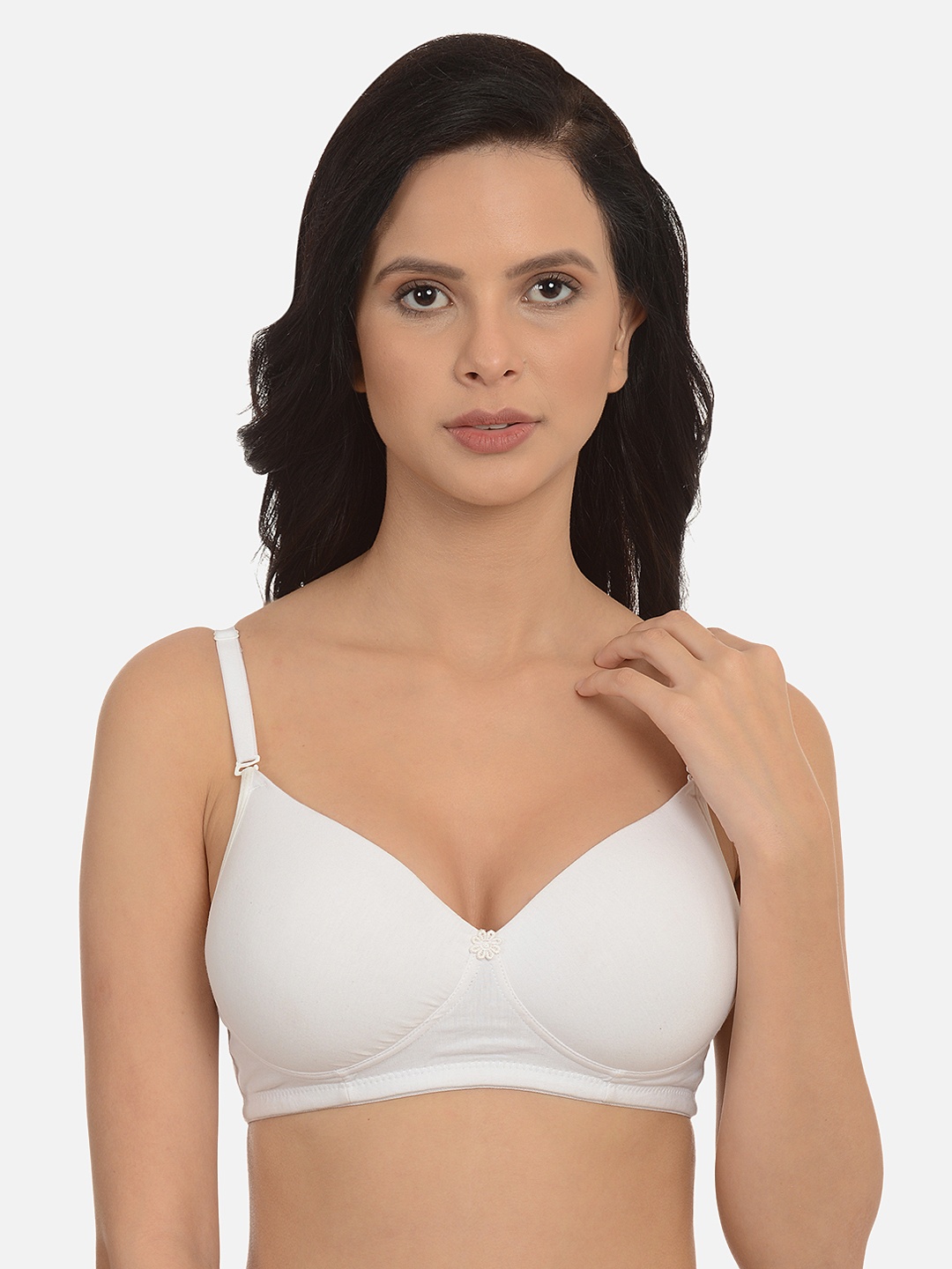 mod & shy White Solid Non-Wired Lightly Padded T-shirt Bra MS81
