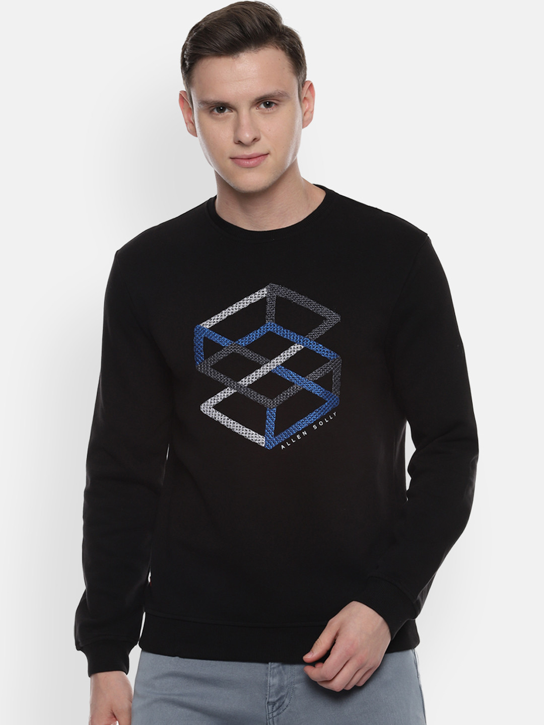 

Allen Solly Sport Men Black Printed Sweatshirt