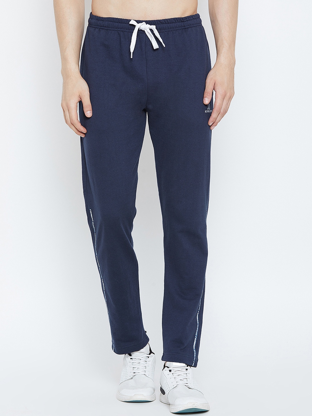 

Adobe Men Navy Blue Slim-Fit Solid Track Pants