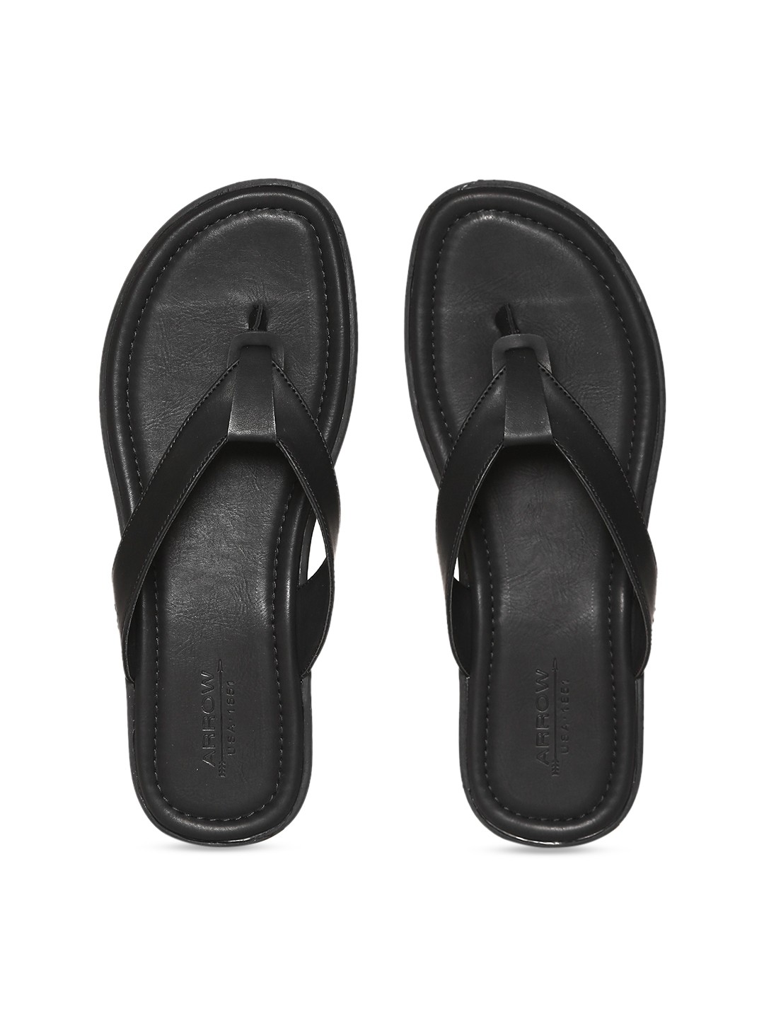 

Arrow Men Black Leather Sandals