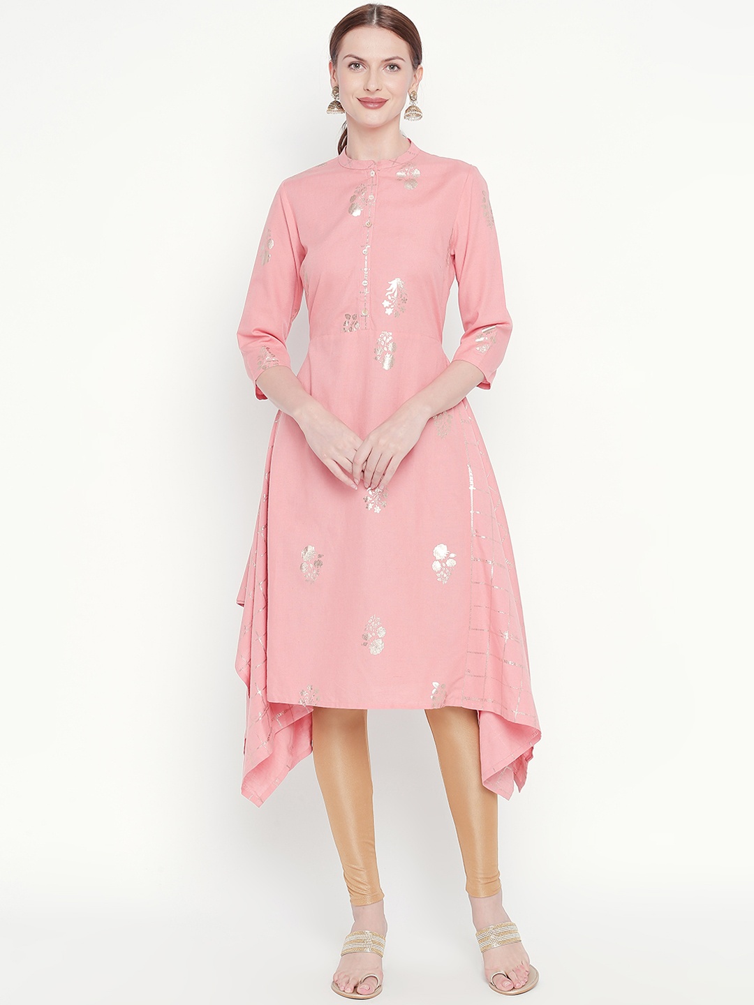 

RANGMANCH BY PANTALOONS Women Pink Printed A-Line Kurta