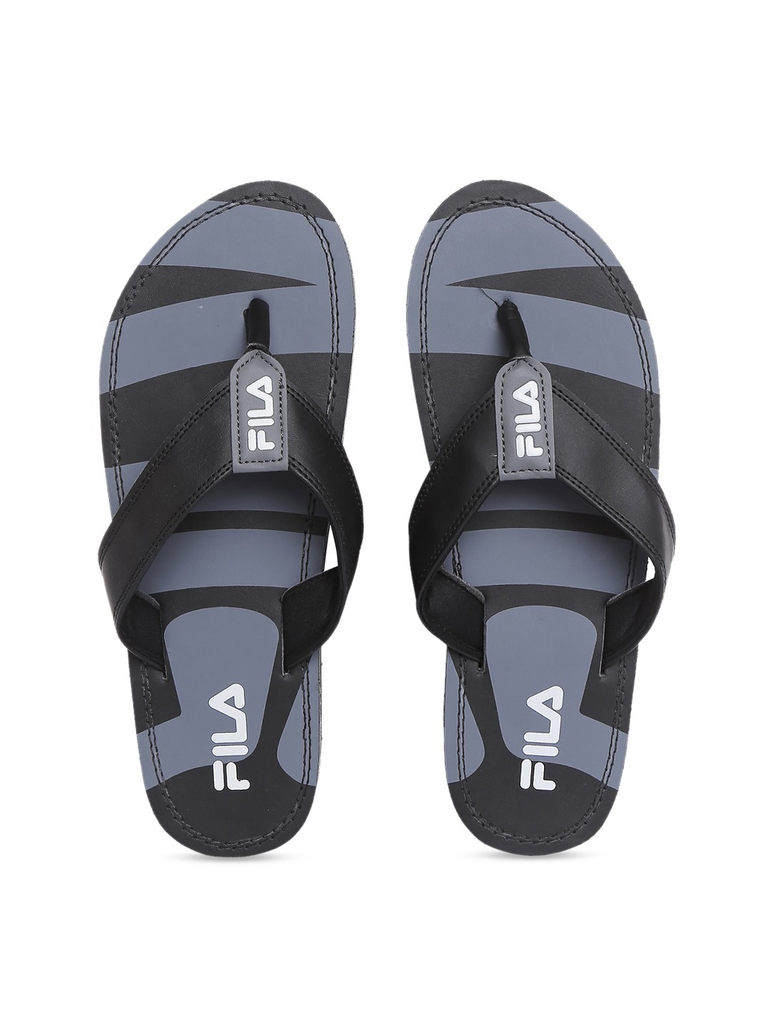 

FILA Men Black & Grey Printed Thong Flip-Flops
