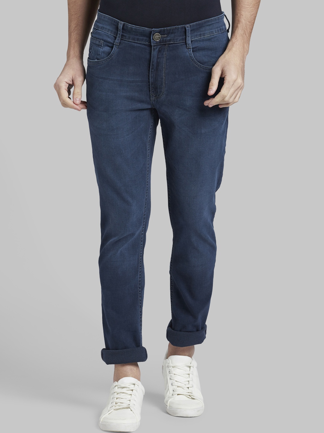 

Parx Men Blue Tapered Fit Mid-Rise Clean Look Jeans
