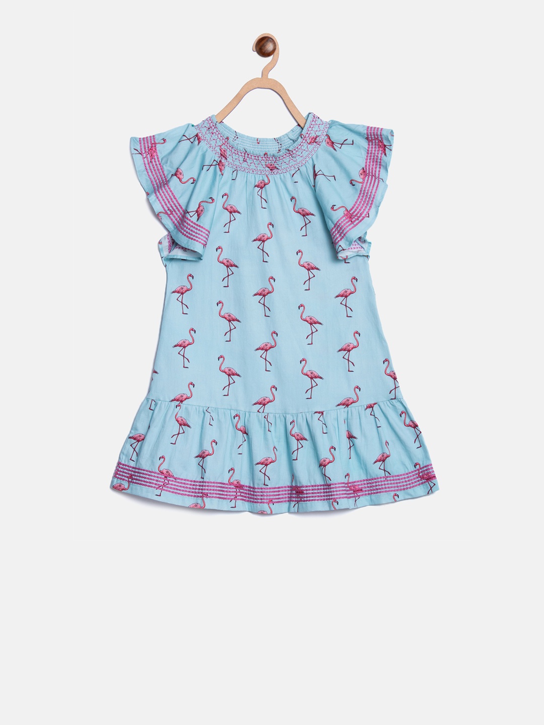 

ELLE Girls Blue Printed A-Line Dress