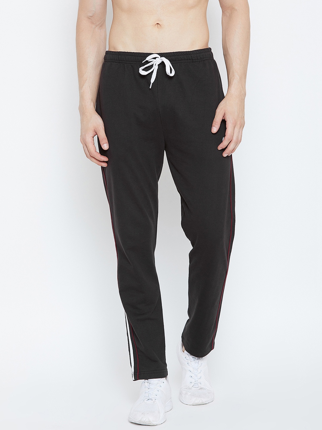 

Adobe Men Black Slim-Fit Solid Track Pants