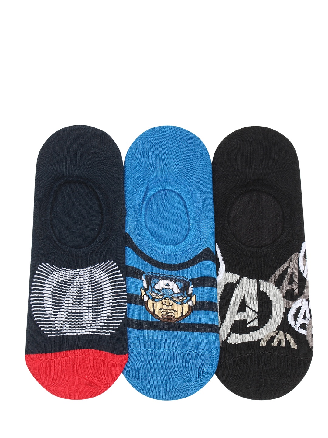 

Supersox Boys Pack of 3 Assorted Captain America Shoe Liners
