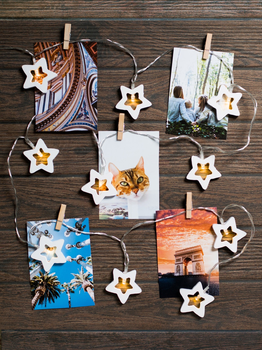 

Art Street White Star Shaped Fairy Light Photo Frame