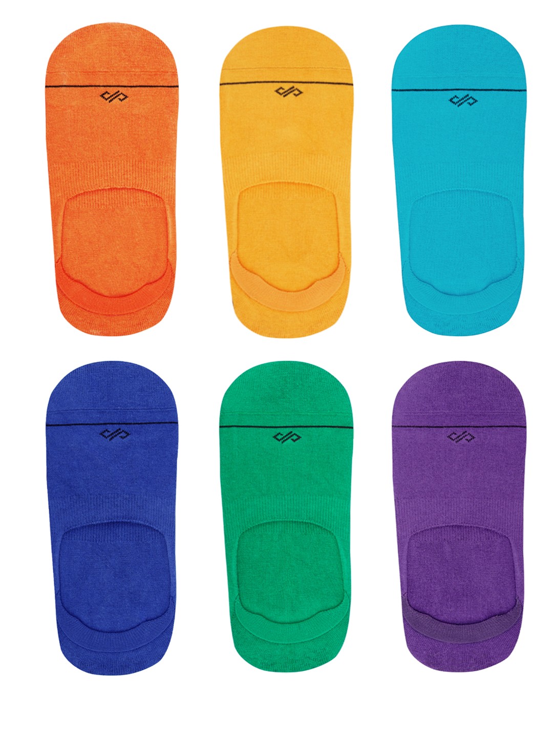 

Dynamocks Unisex Pack of 6 Solid Shoe Liners, Multi