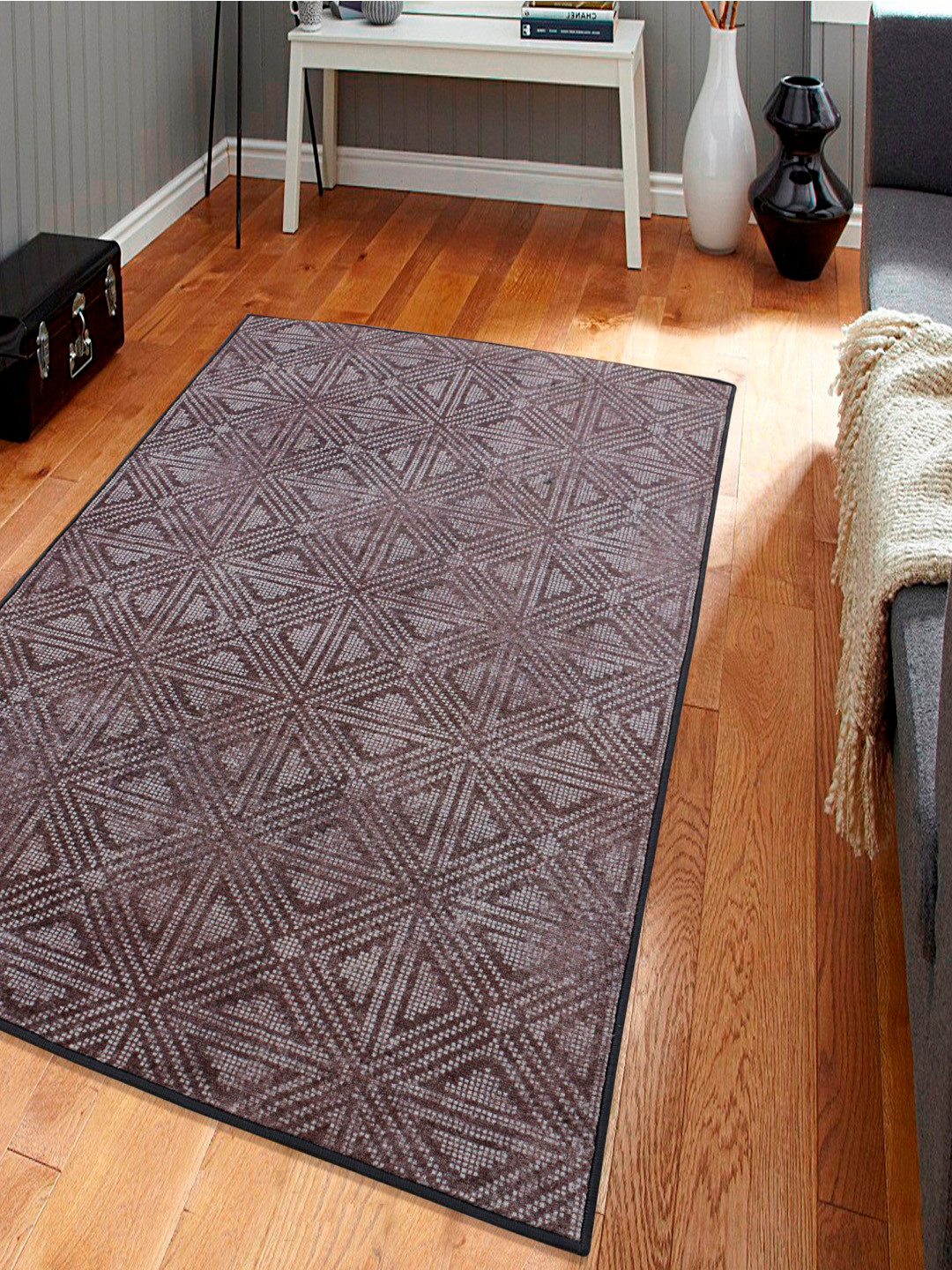 

RUGSMITH Premium Grey & Brown Patterned No-Shred Carpet