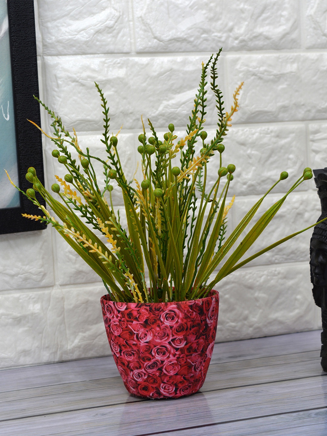 

fancy mart Unisex Green Artificial Flowers & Plants With Pot, Yellow