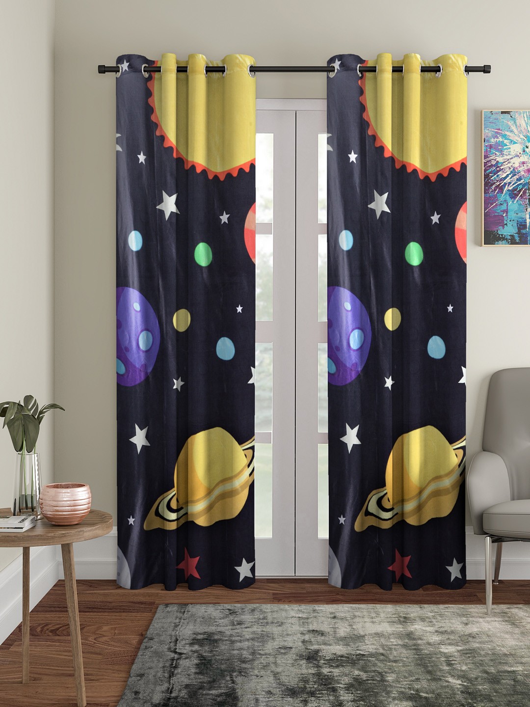 

Cortina Multicoloured Set of 2 Long Door Curtains, Multi