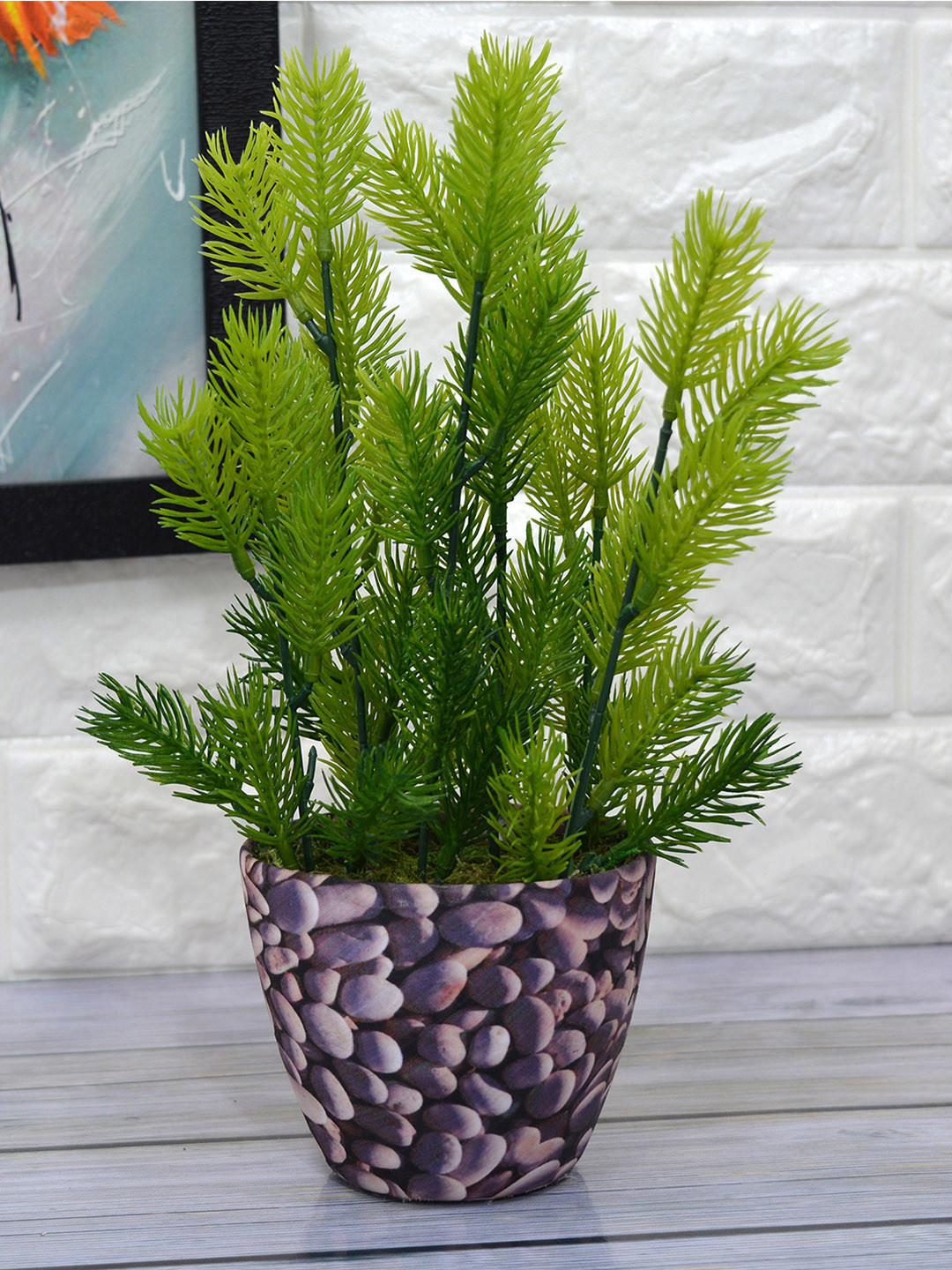 

fancy mart Unisex Green Artificial Pine Plant With Pot
