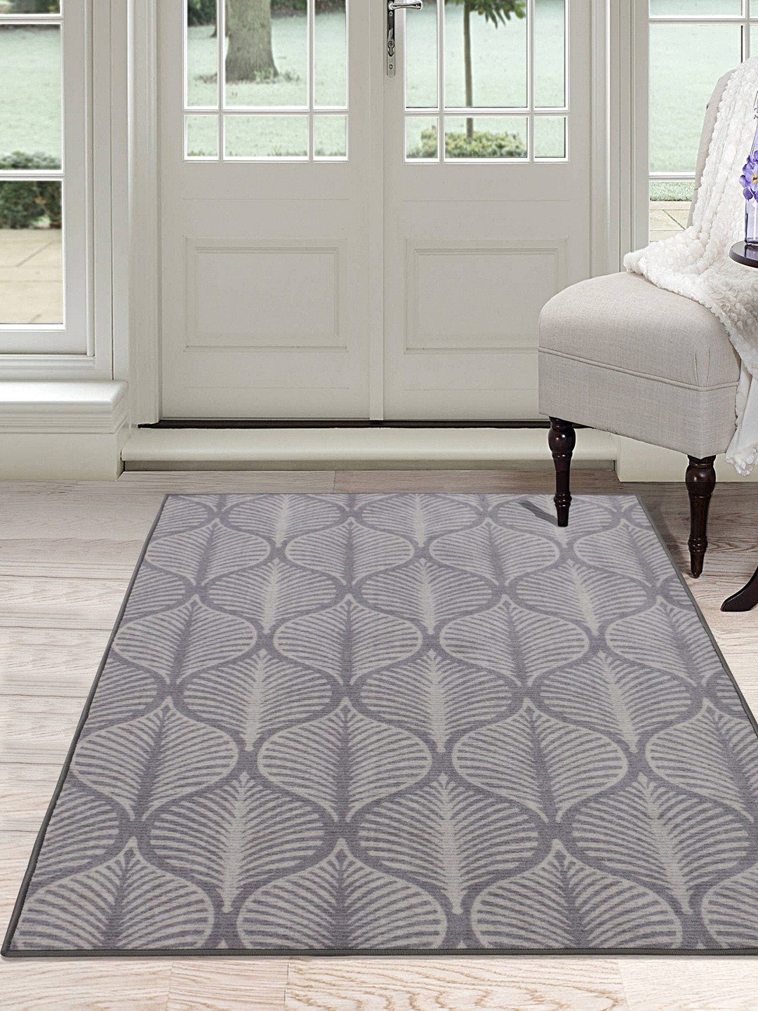 

RUGSMITH Premium Grey Patterned No-Shred Carpet