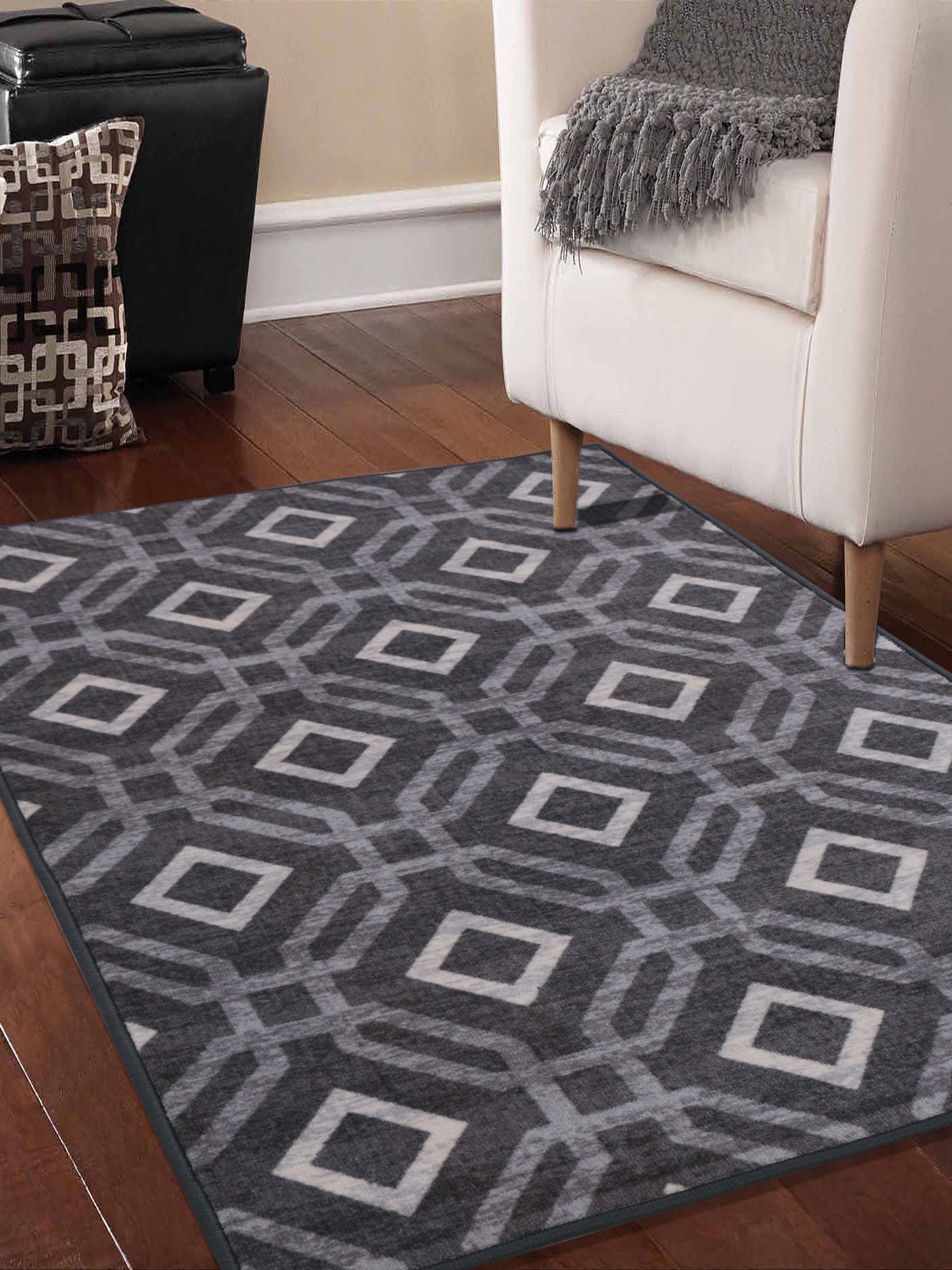 

RUGSMITH Premium Grey Patterned No-Shred Carpet