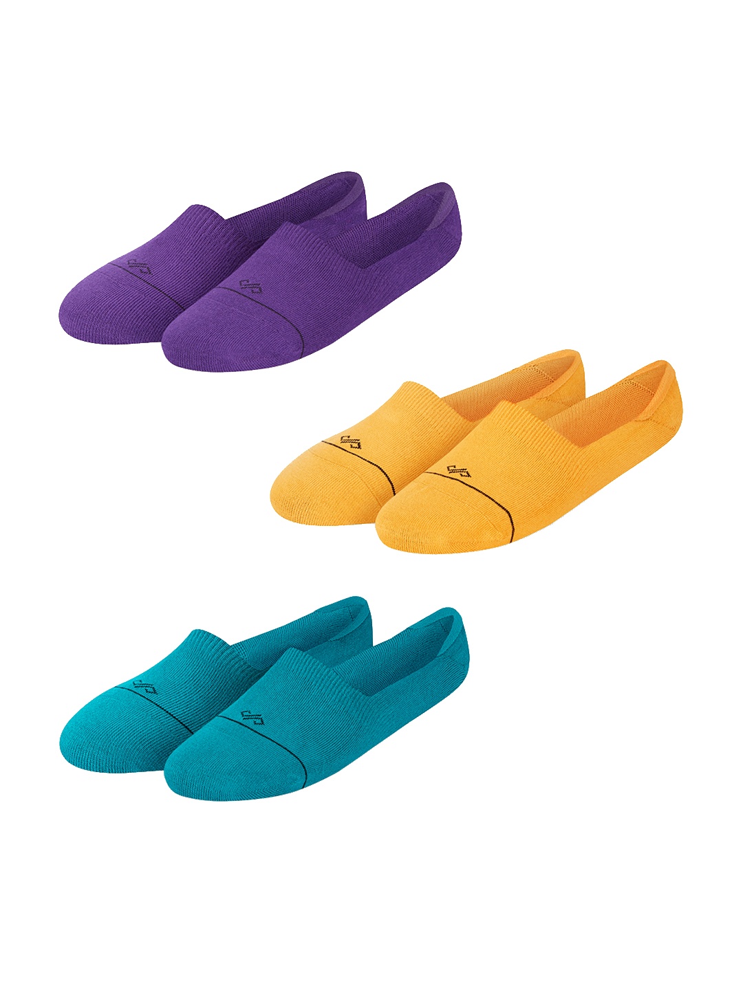 

Dynamocks Unisex Pack of 3 Solid Shoe Liners, Purple