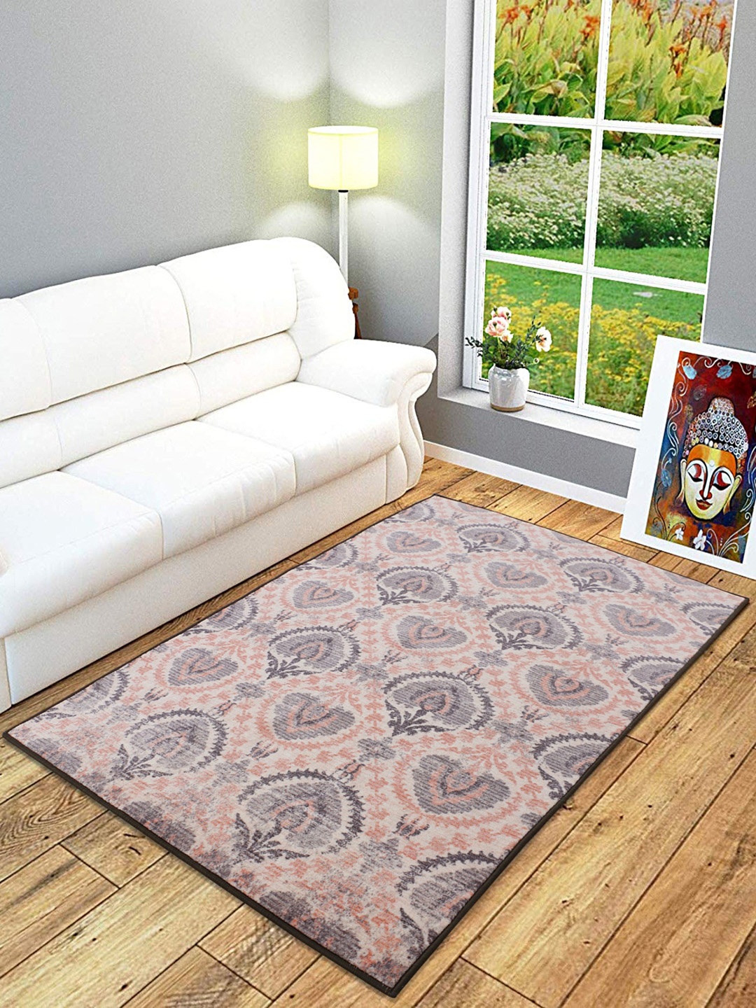 

RUGSMITH Premium Pink & Grey Patterned No-Shred Carpet