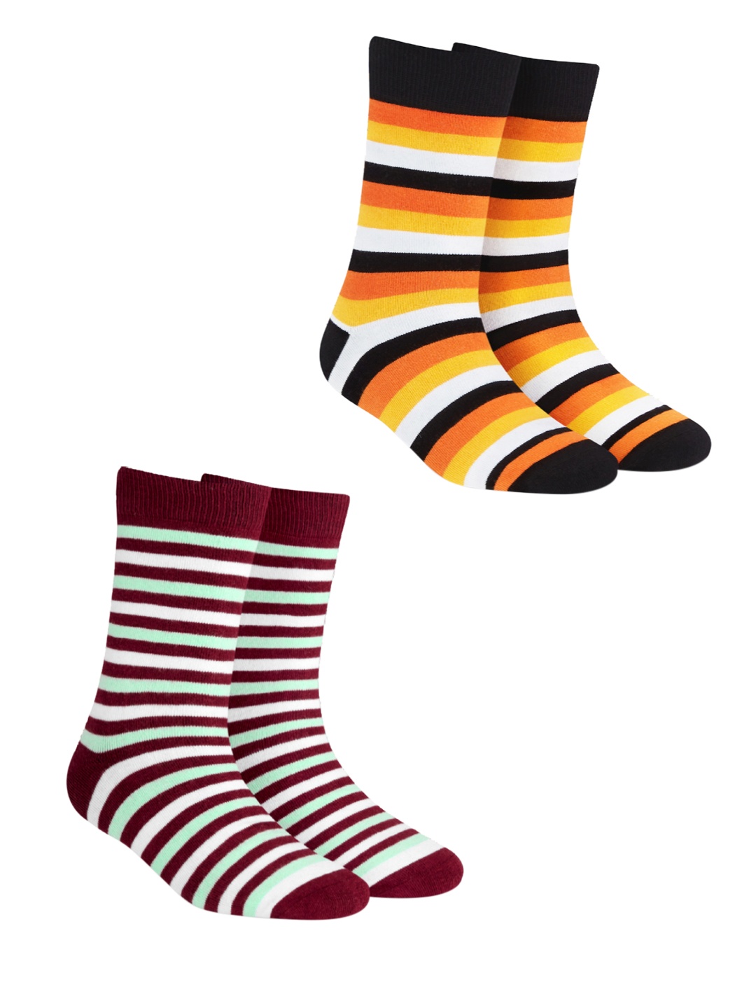 

Dynamocks Unisex Pack of 2 Striped Socks, Multi