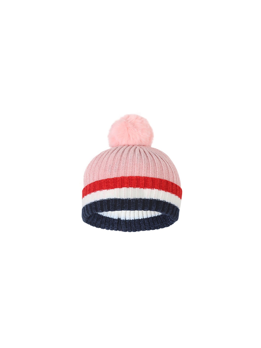 

FabSeasons Kids Pink Self Design Beanie