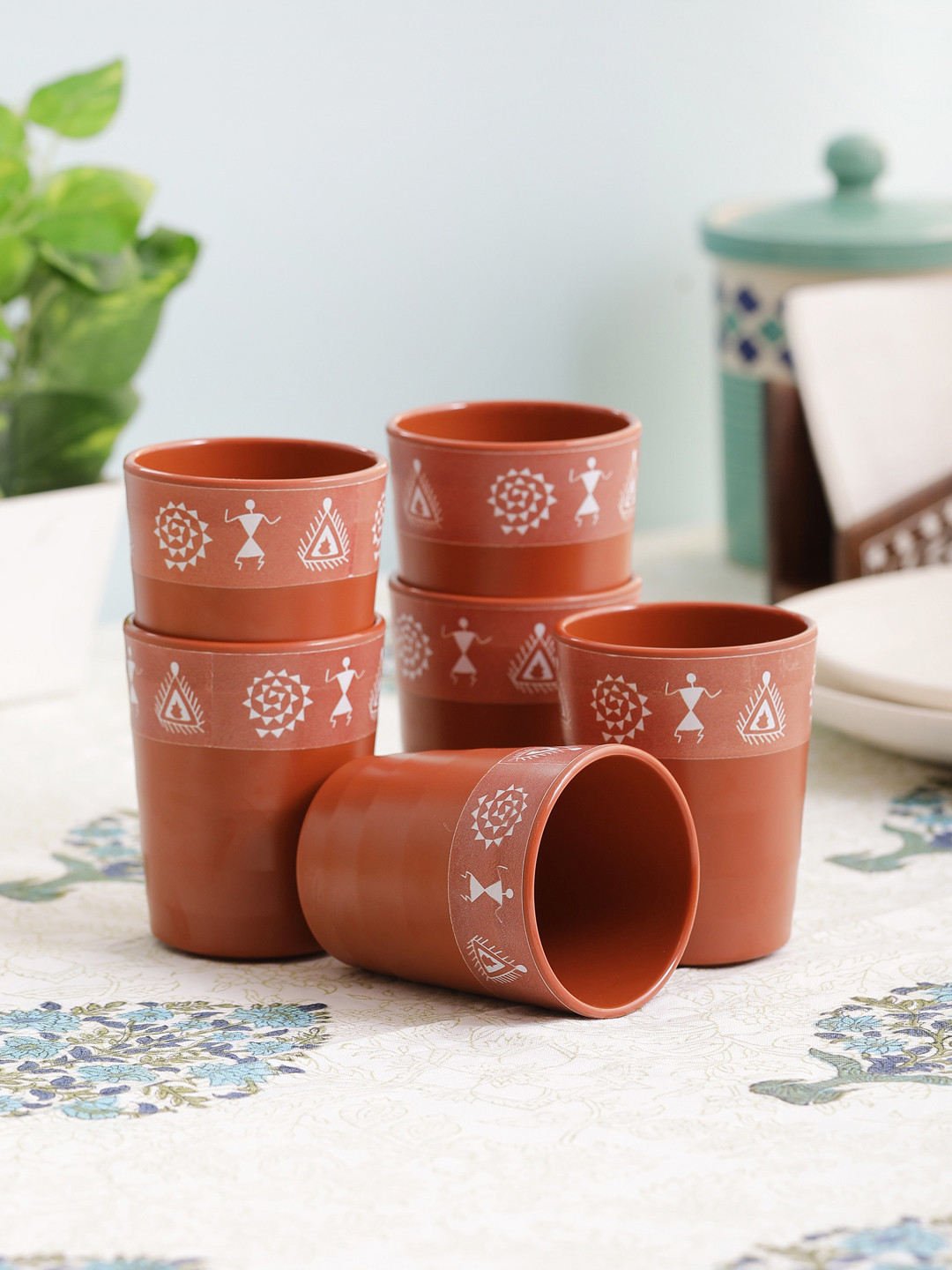 

Servewell Brown 6-Pieces Solid Melamine Glasses Set