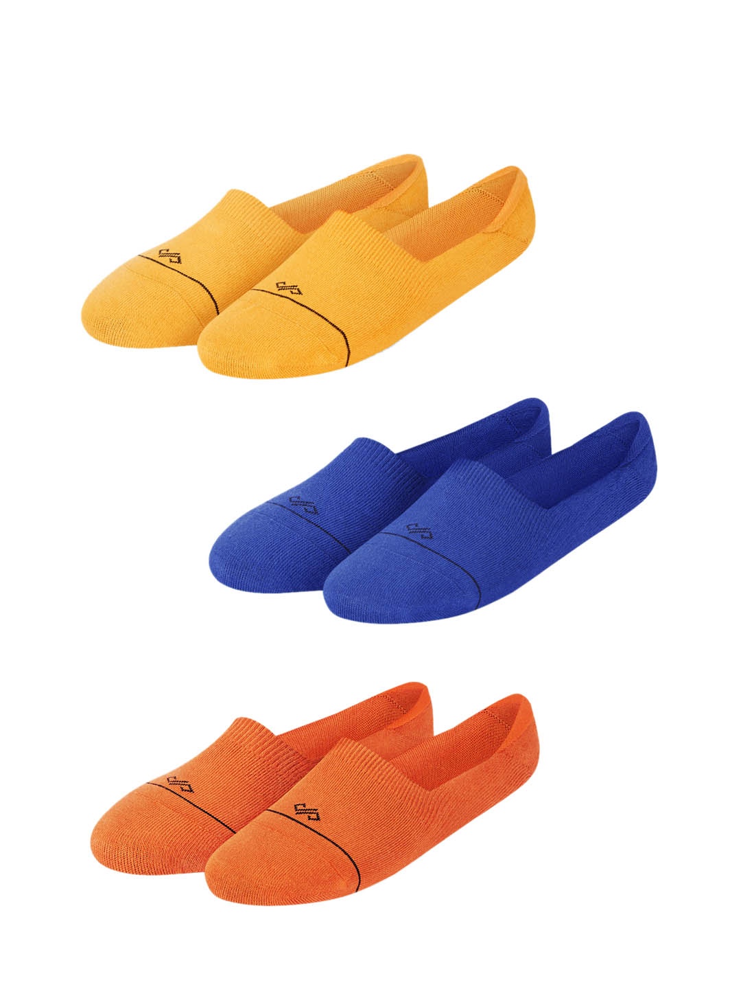 

Dynamocks Unisex Pack of 3 Solid Shoe Liners, Orange