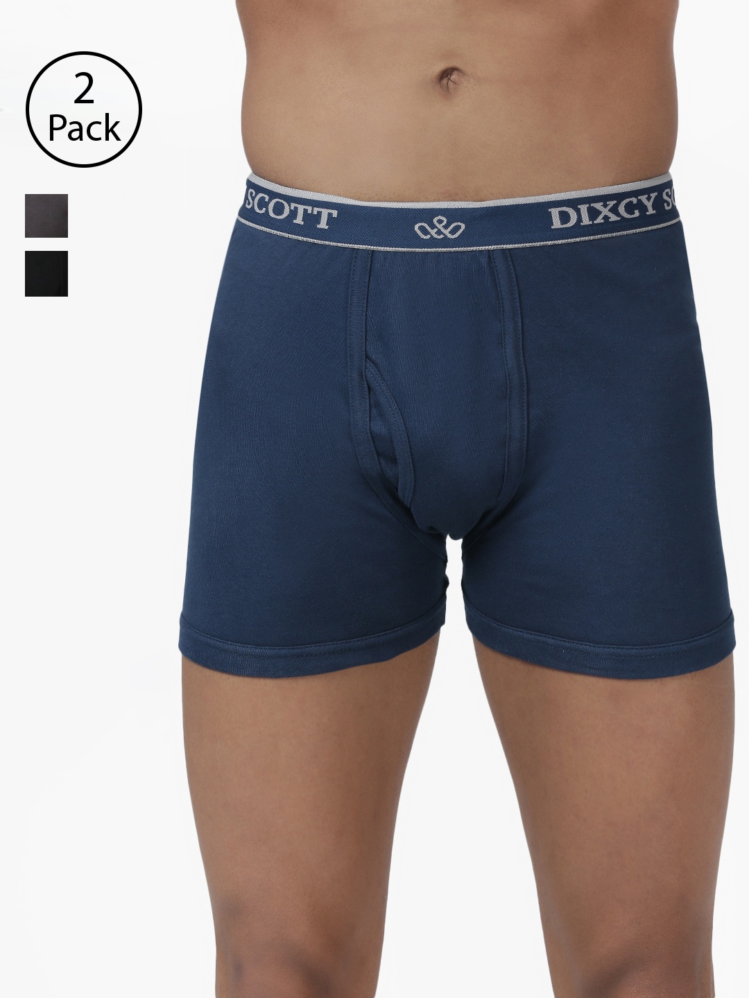 

DIXCY SCOTT Men Pack of 3 Solid Trunks K1-PR49511, Blue