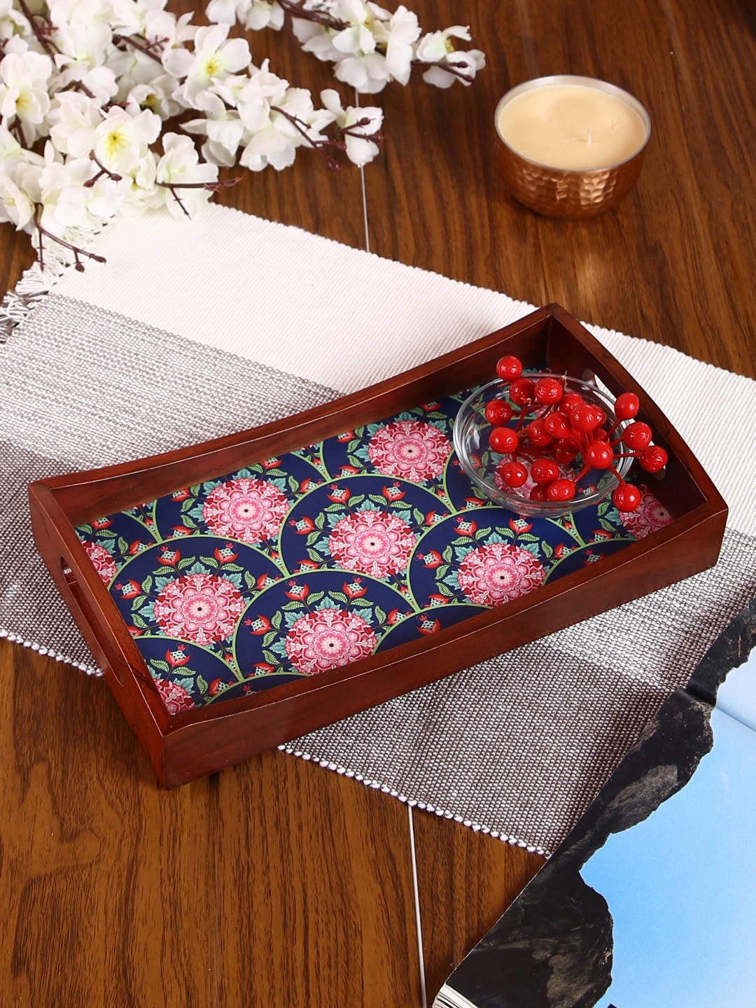 

Reinvention Factory Multicoloured Rectangle Printed Serving Trays, Multi