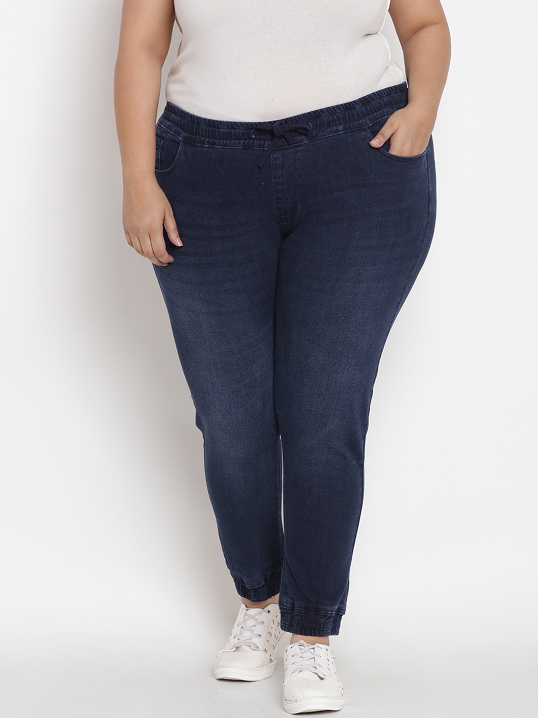 

Kiaahvi by JOHN PRIDE Women Navy Blue Slim Fit Mid-Rise Clean Look Stretchable Jeans