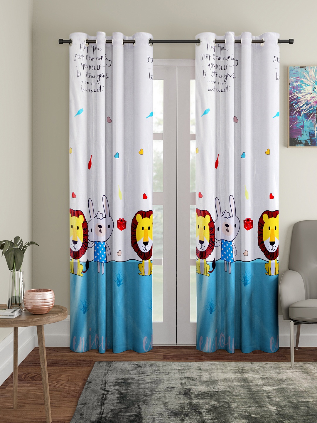 

Cortina Multicoloured Set of 2 Long Door Curtains, Multi
