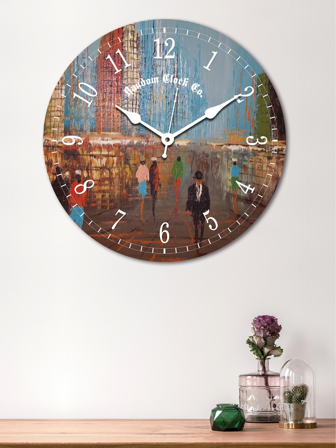 

RANDOM Multicoloured Round Printed Analogue Wall Clock, Multi