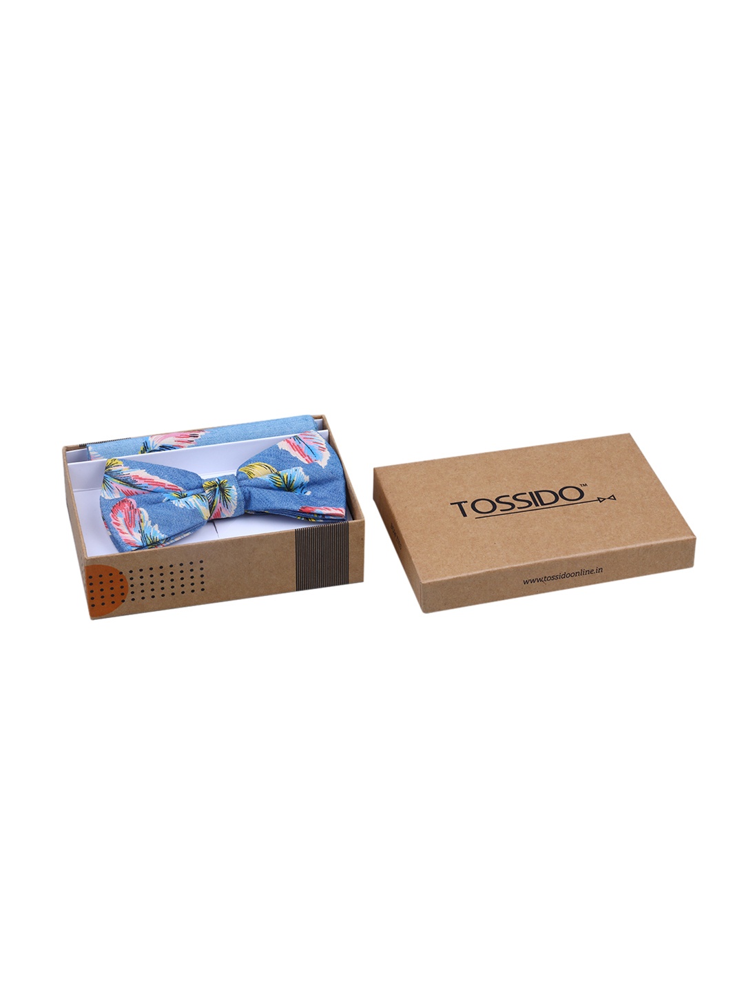 

Tossido Blue & Yellow Printed Bow Tie