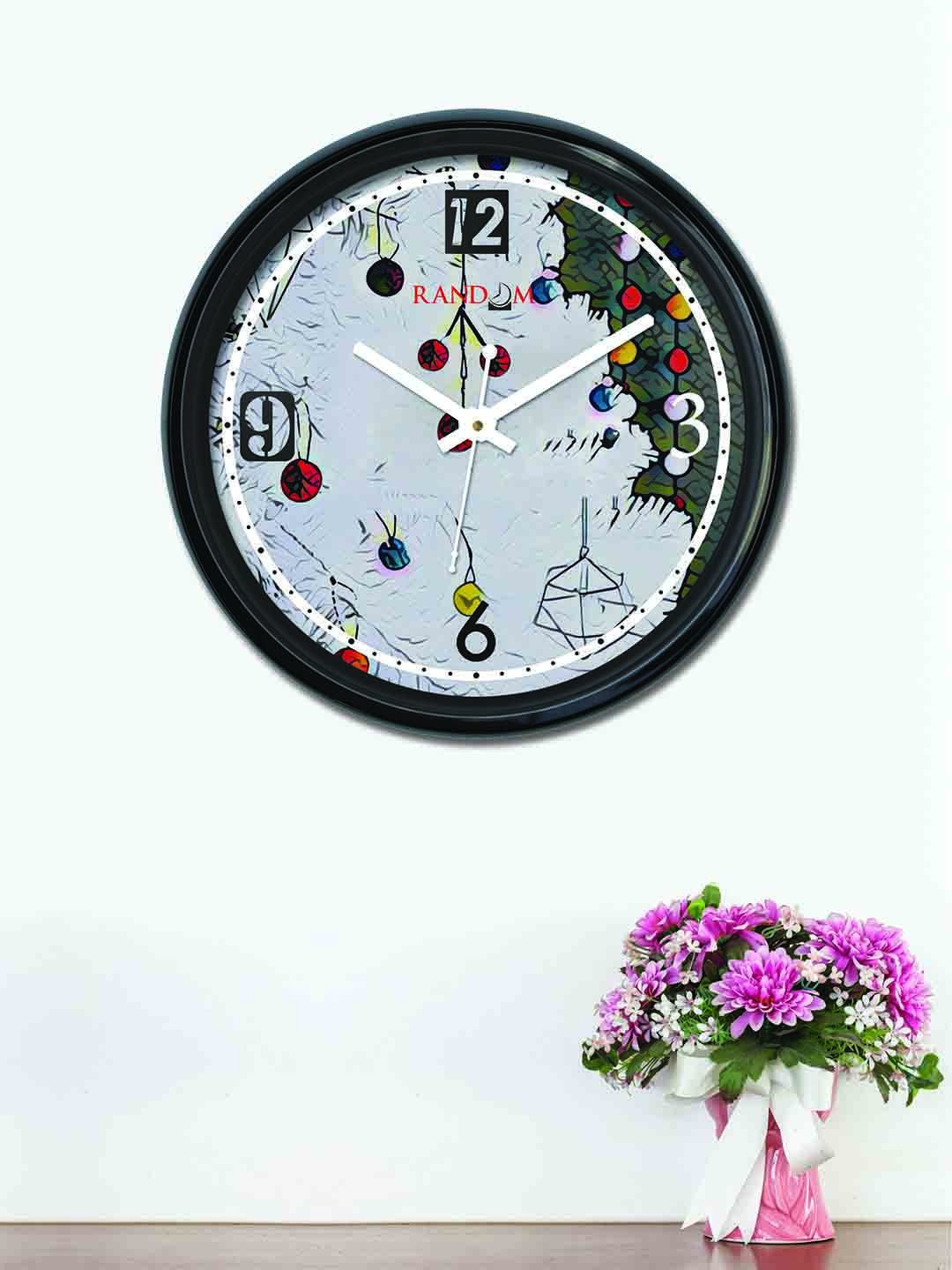 

RANDOM Grey Round Printed 30cm Analogue Wall Clock