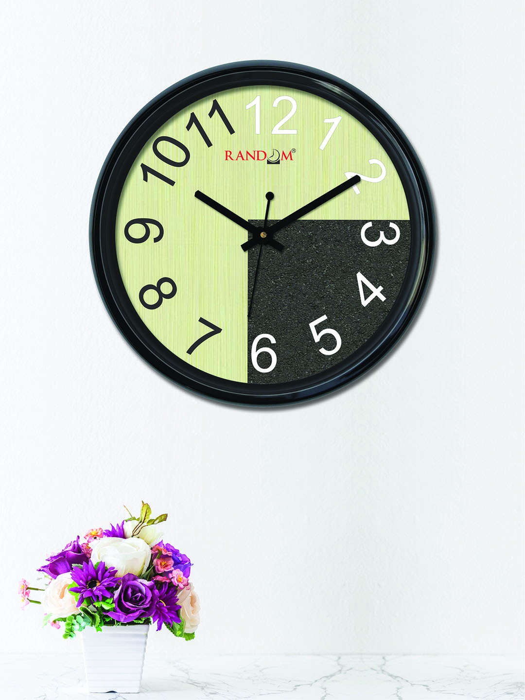 

RANDOM Lime Green & Black Round Printed 30 cm Analogue Wall Clock
