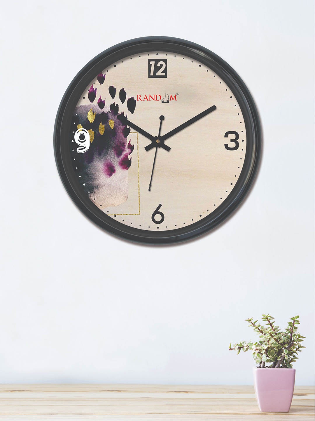 

RANDOM Beige & Pink Round Printed 30 cm Analogue Wall Clock