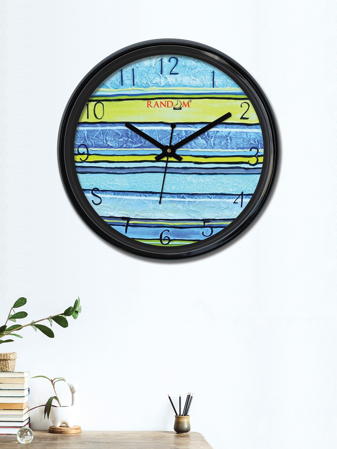 

RANDOM Blue & Green Round Printed 30 cm Analogue Wall Clock
