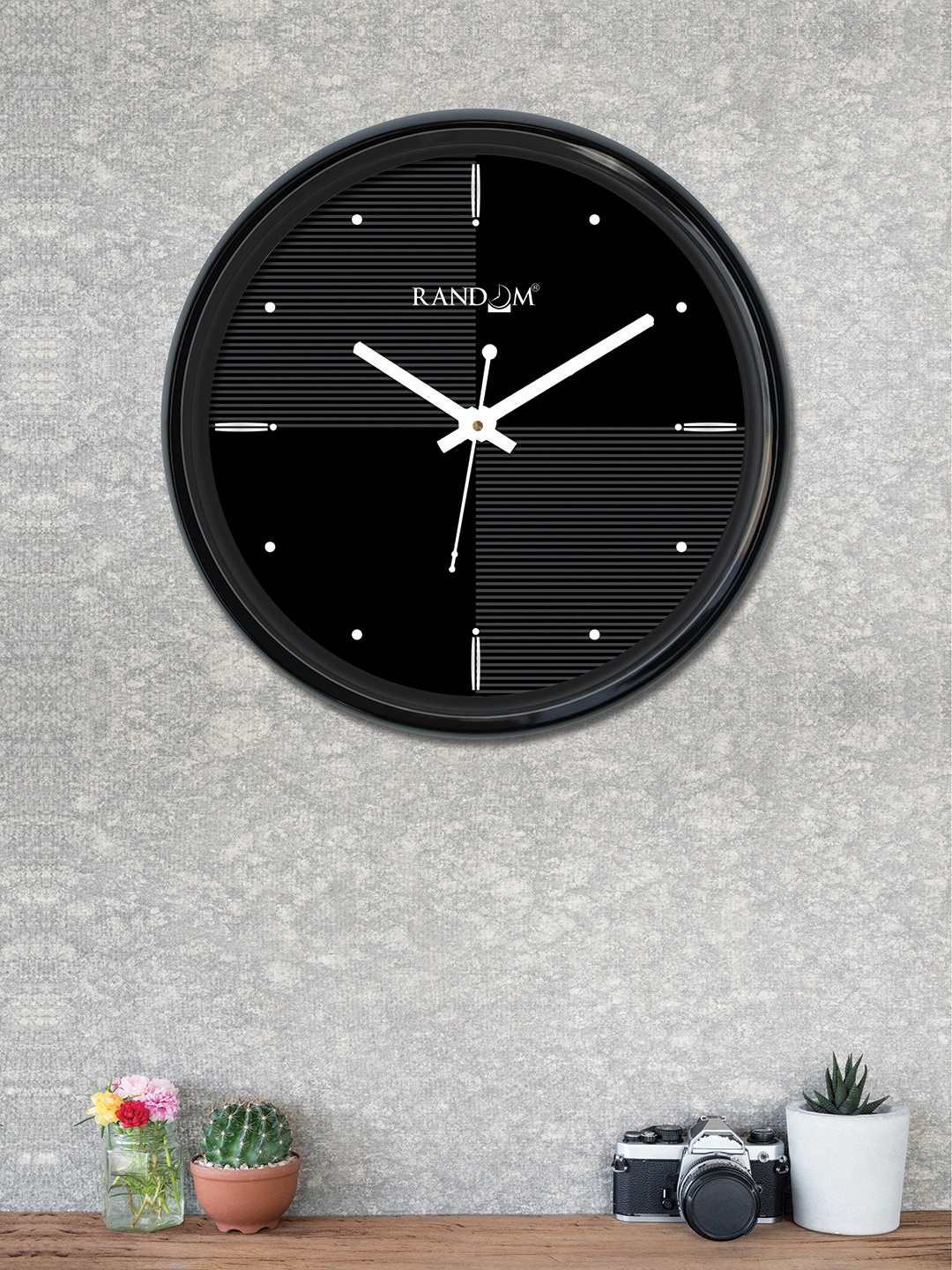 

RANDOM Black Round Printed Analogue Wall Clock 30 cm