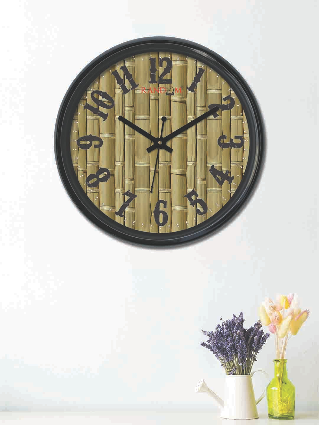 

RANDOM Olive Green Round Printed Analogue Wall Clock 30 cm