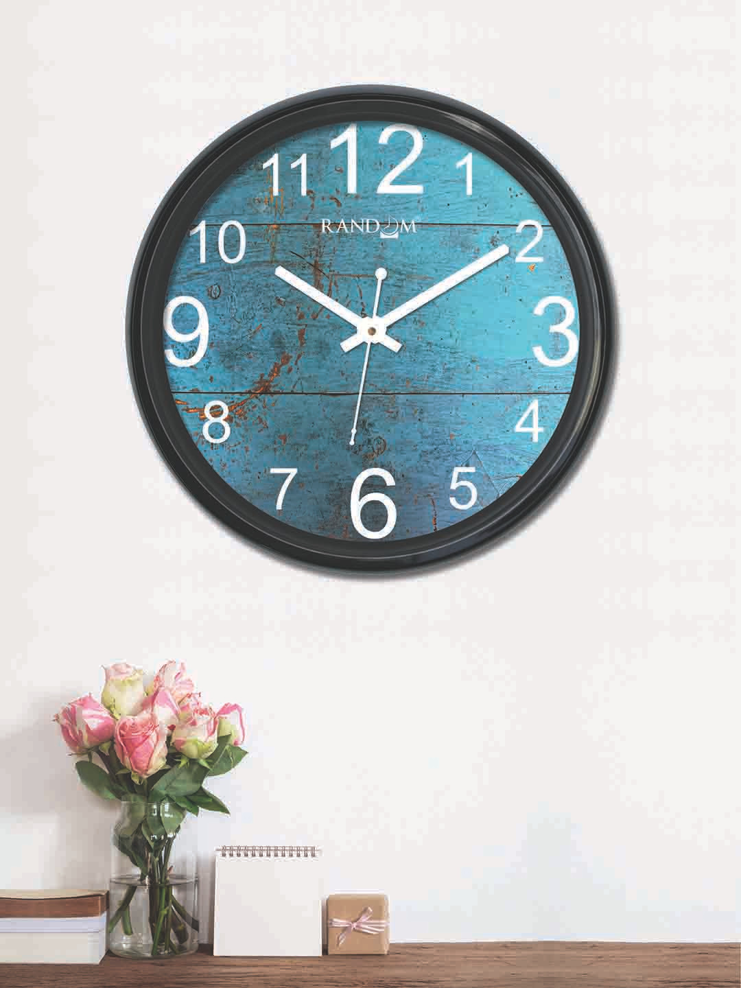 

RANDOM Turquoise Blue Round Printed Analogue Wall Clock (30 x 30 x 5)