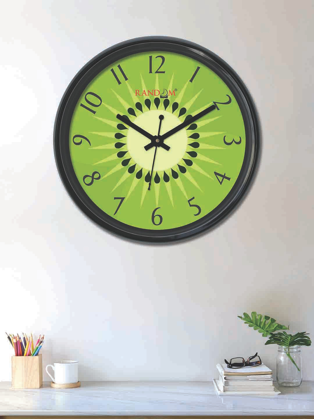 

RANDOM Green Round Printed 30 cm Analogue Wall Clock