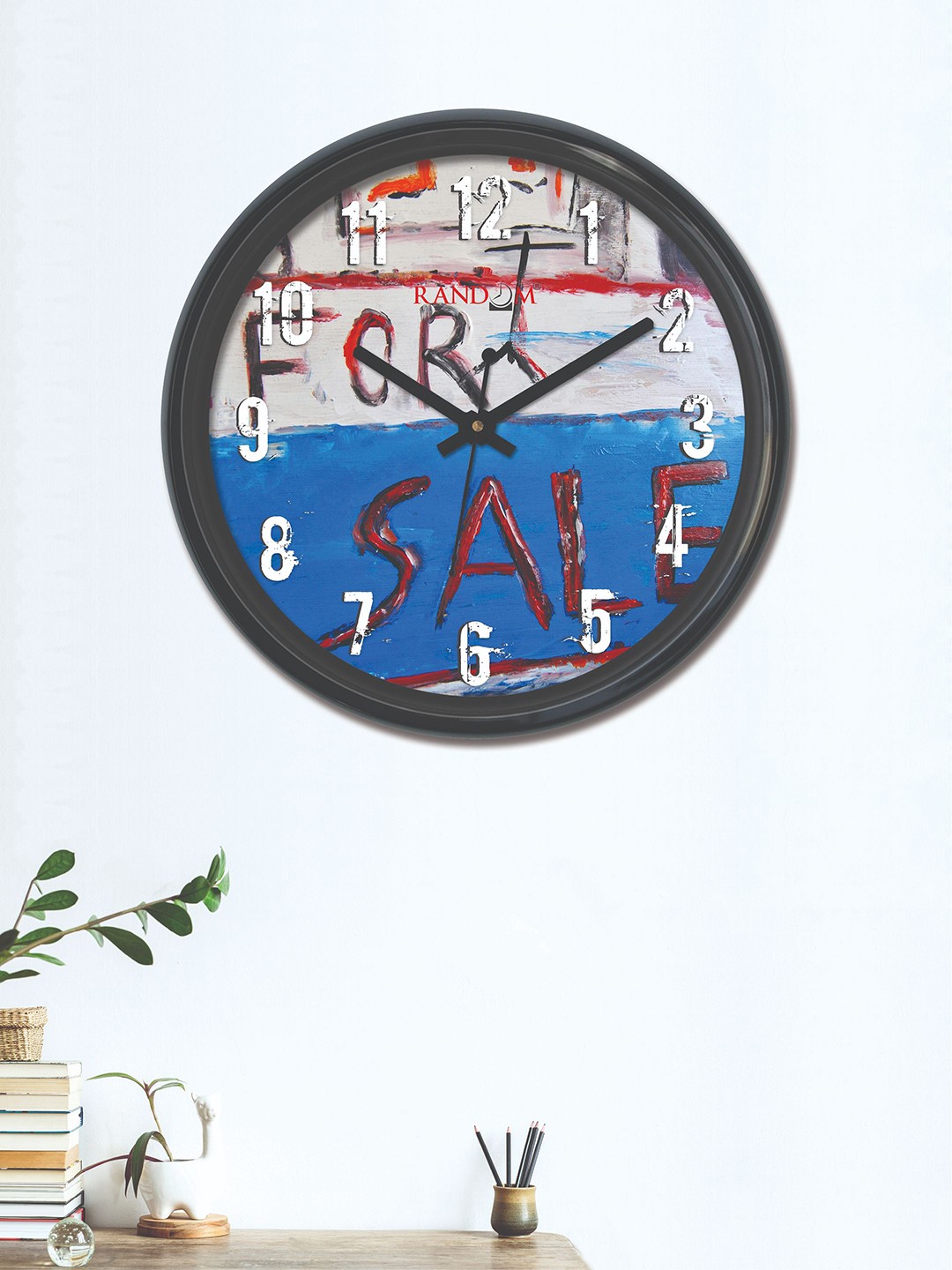 

RANDOM Off-White Round Printed 30 cm Analogue Wall Clock