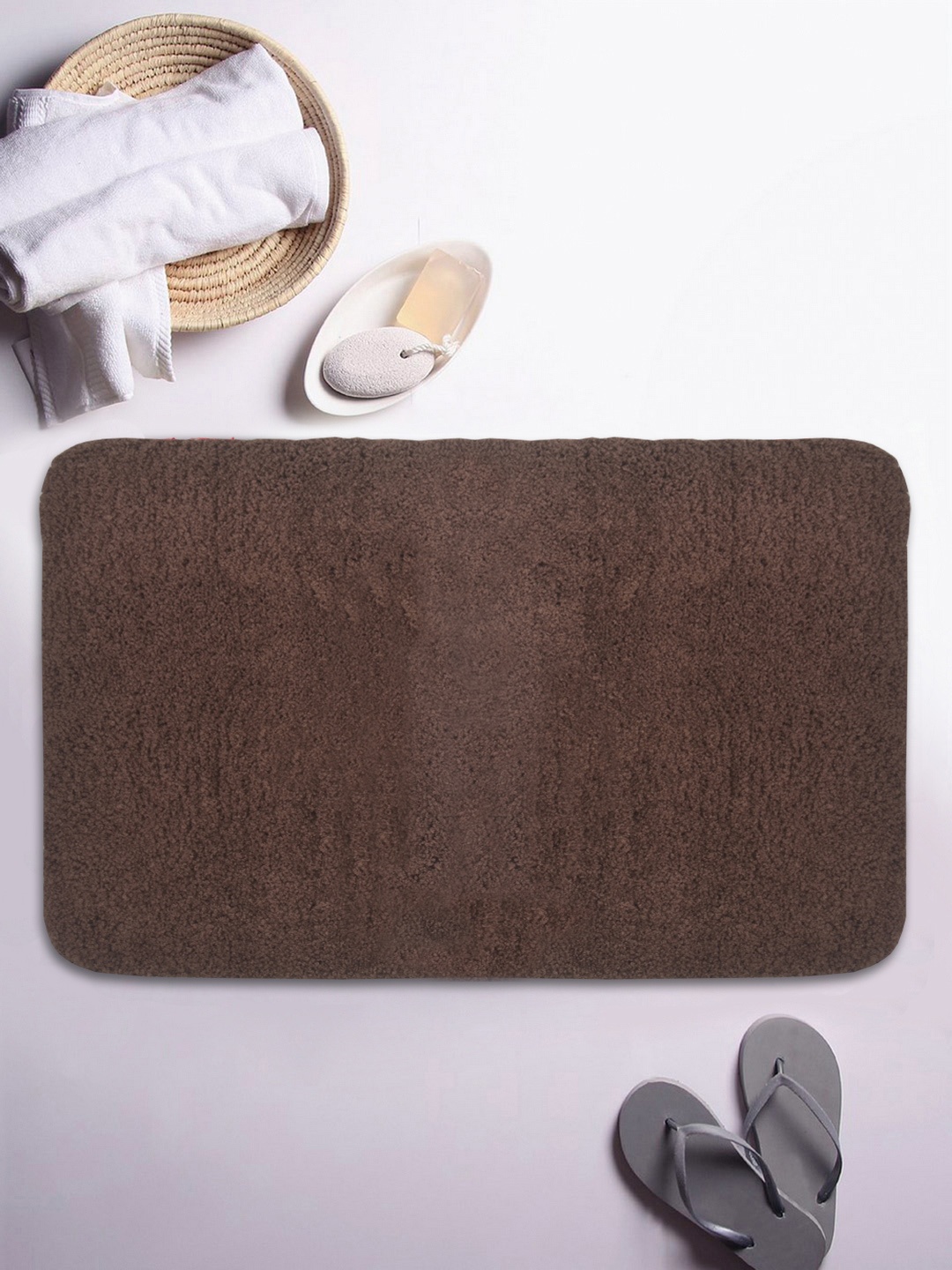 

BIANCA Micro Brown Pattered Microfibre 1700 GSM Rectangular Bath Mat