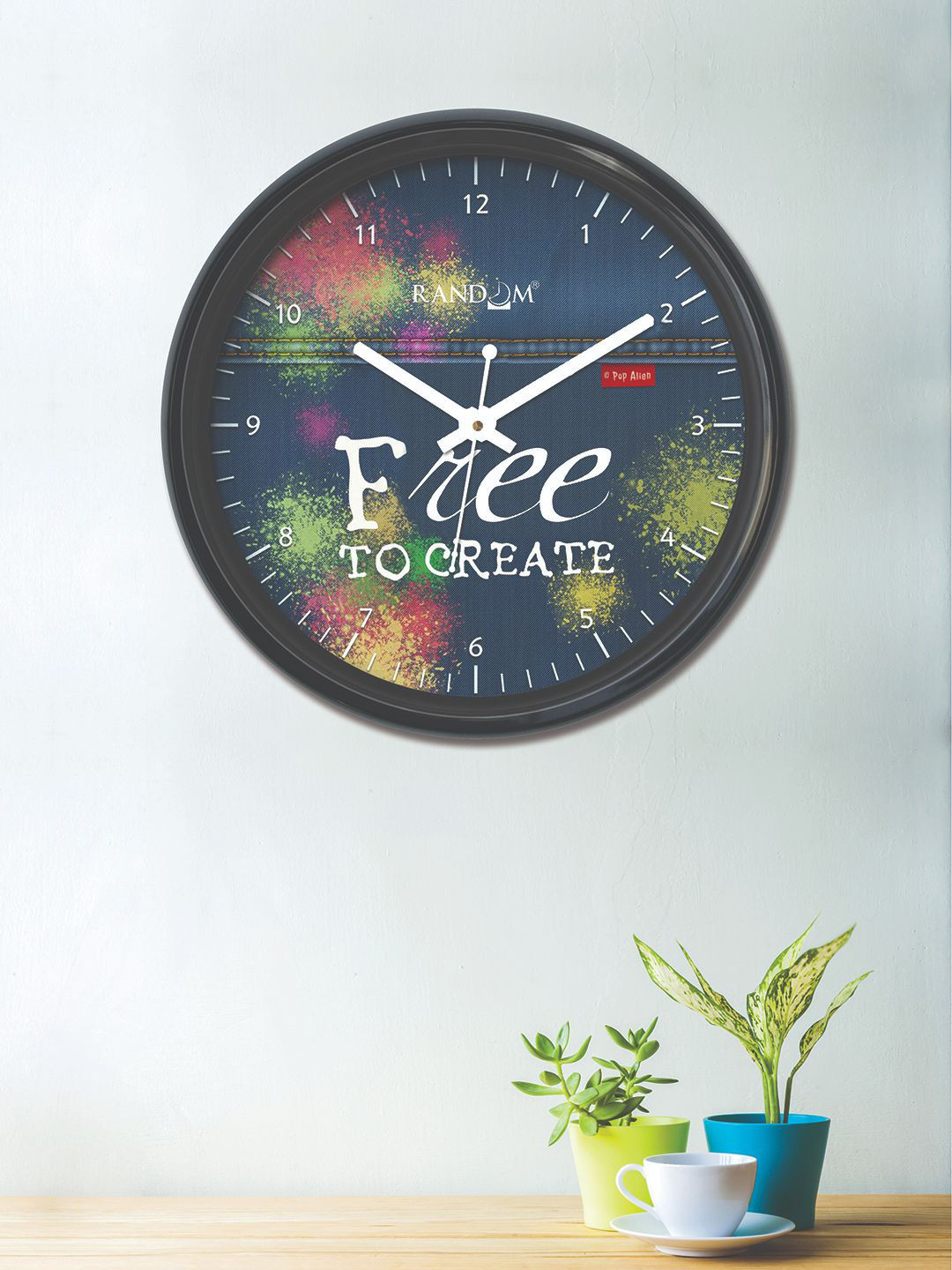 

RANDOM Blue Round Printed 30 cm Analogue Wall Clock