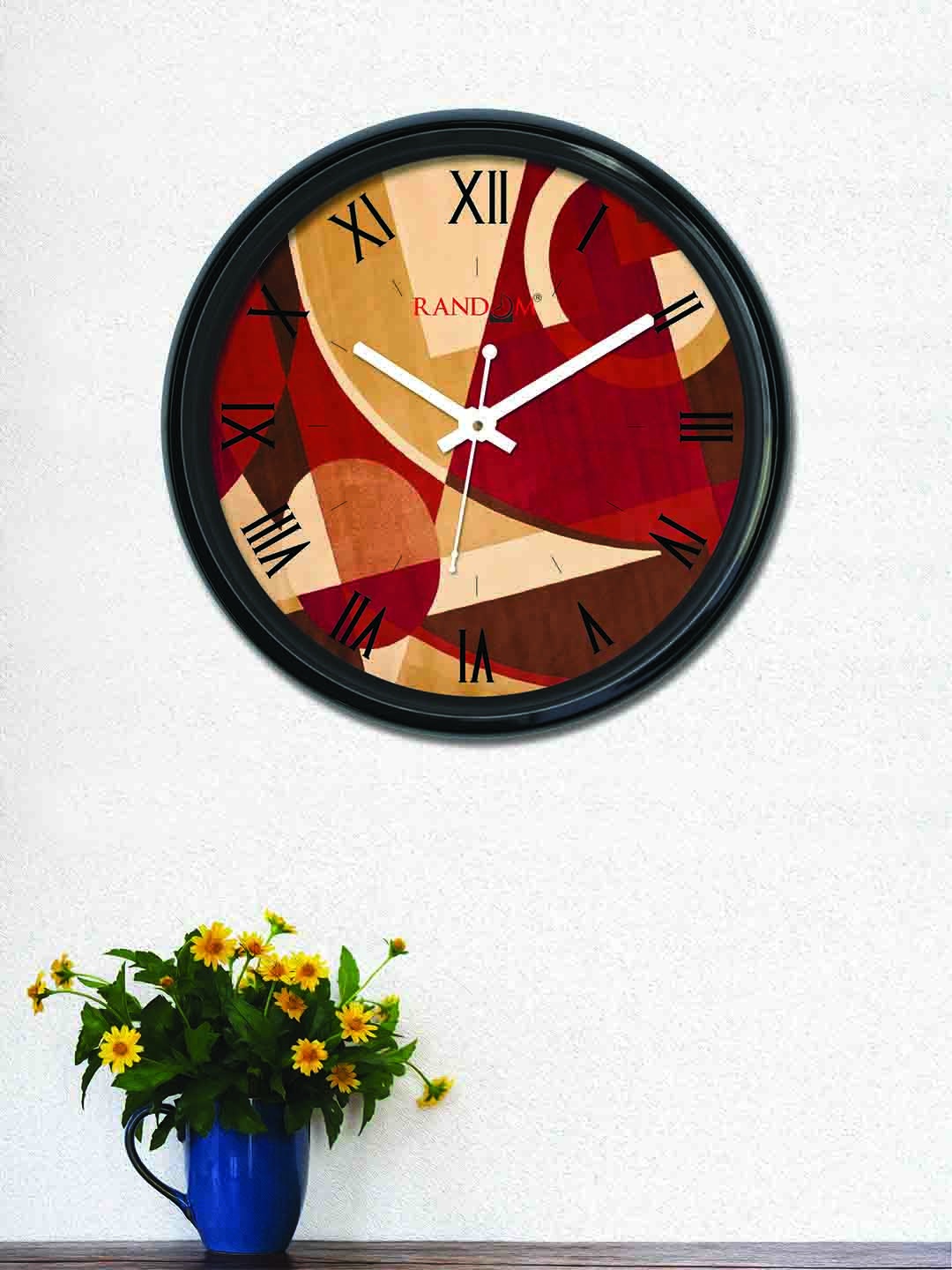 

RANDOM Brown & Maroon Round Printed 30 cm Analogue Wall Clock
