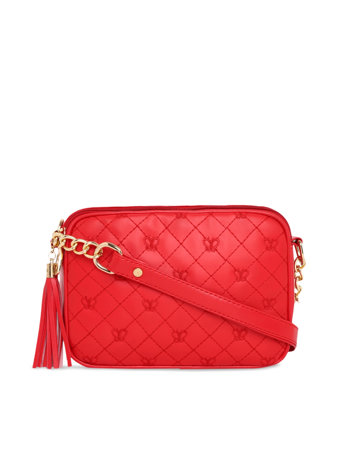 

KLEIO Red Textured Sling Bag