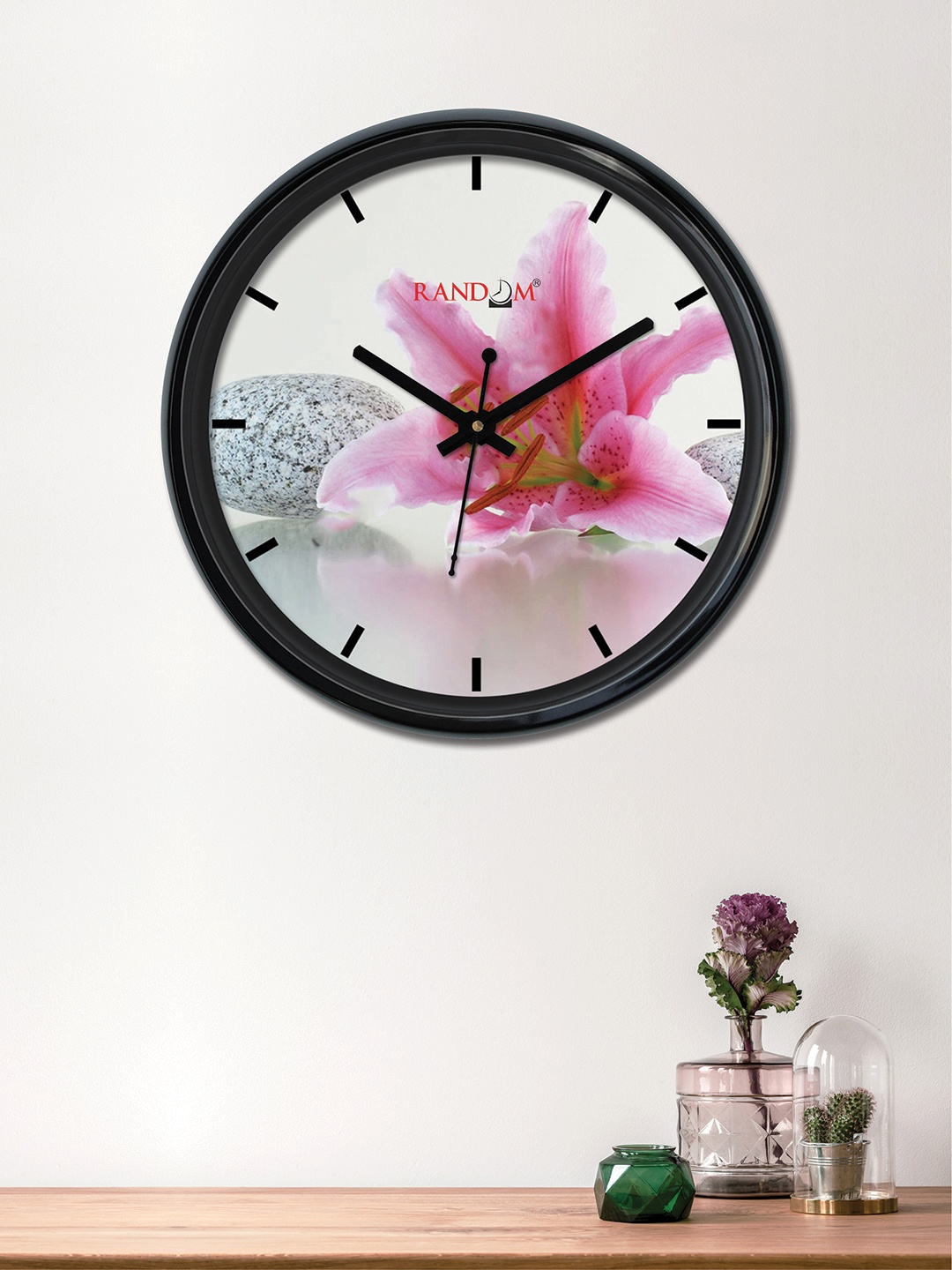 

RANDOM Off-White & Pink Round Printed Analogue Wall Clock 30 cm