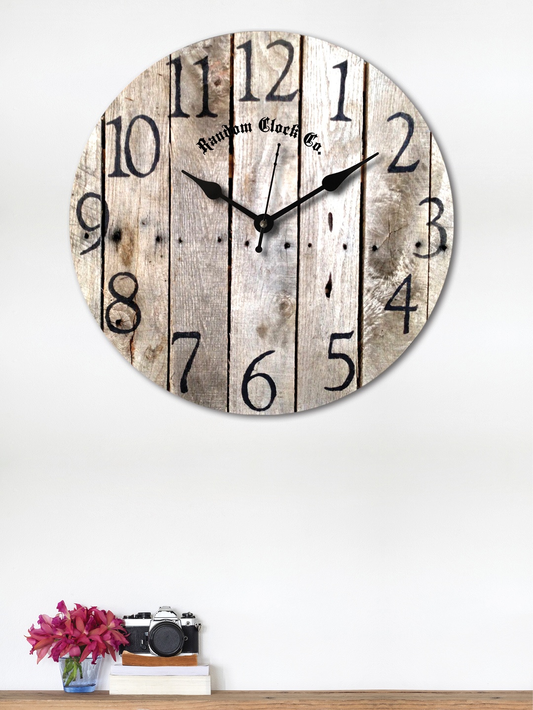

RANDOM Brown Round Printed 30 cm Analogue Wall Clock