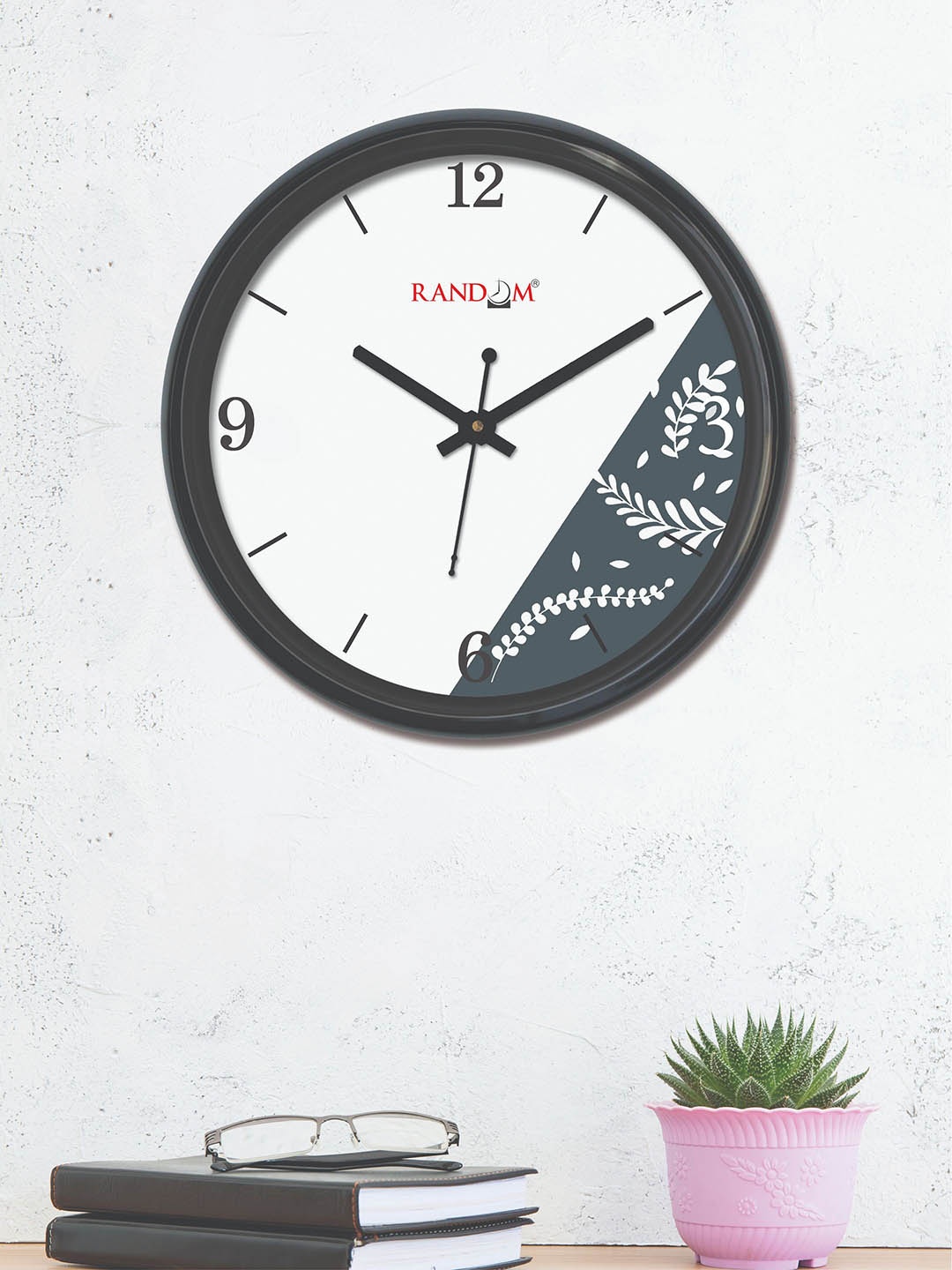 

RANDOM Grey & White Round Printed 30 cm Analogue Wall Clock