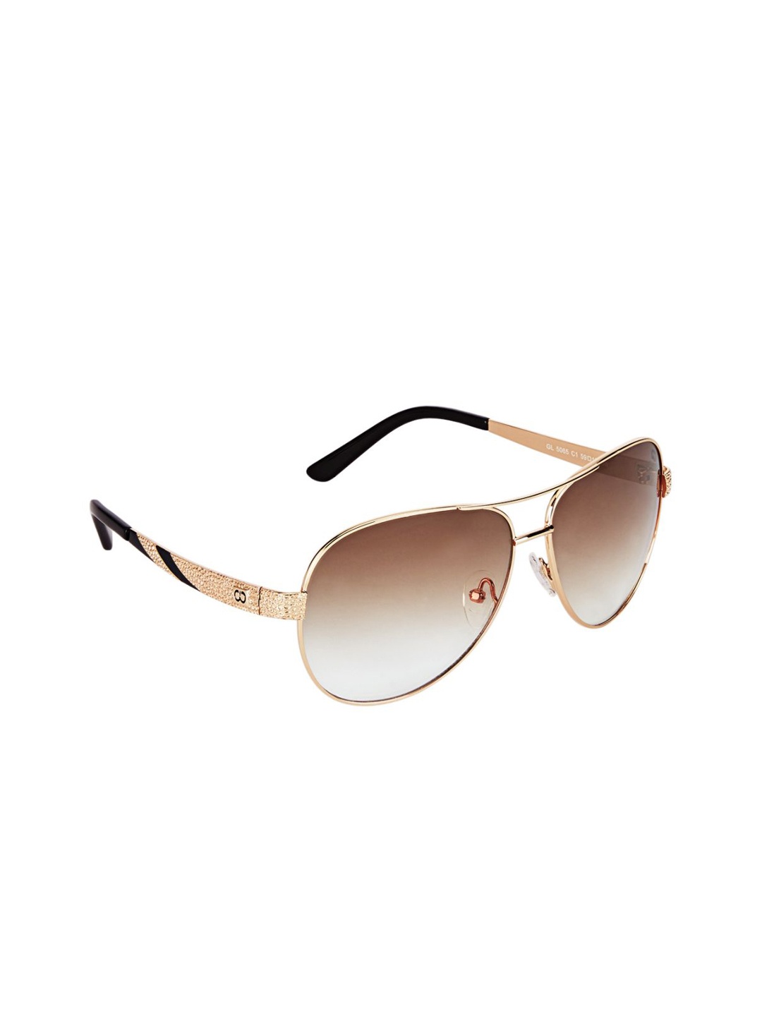 

GIO COLLECTION Women Aviator Sunglasses GL5065C01, Brown