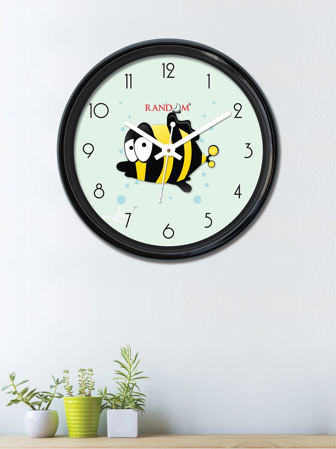 RANDOM Off-White Round Printed 30cm Analogue Wall Clock