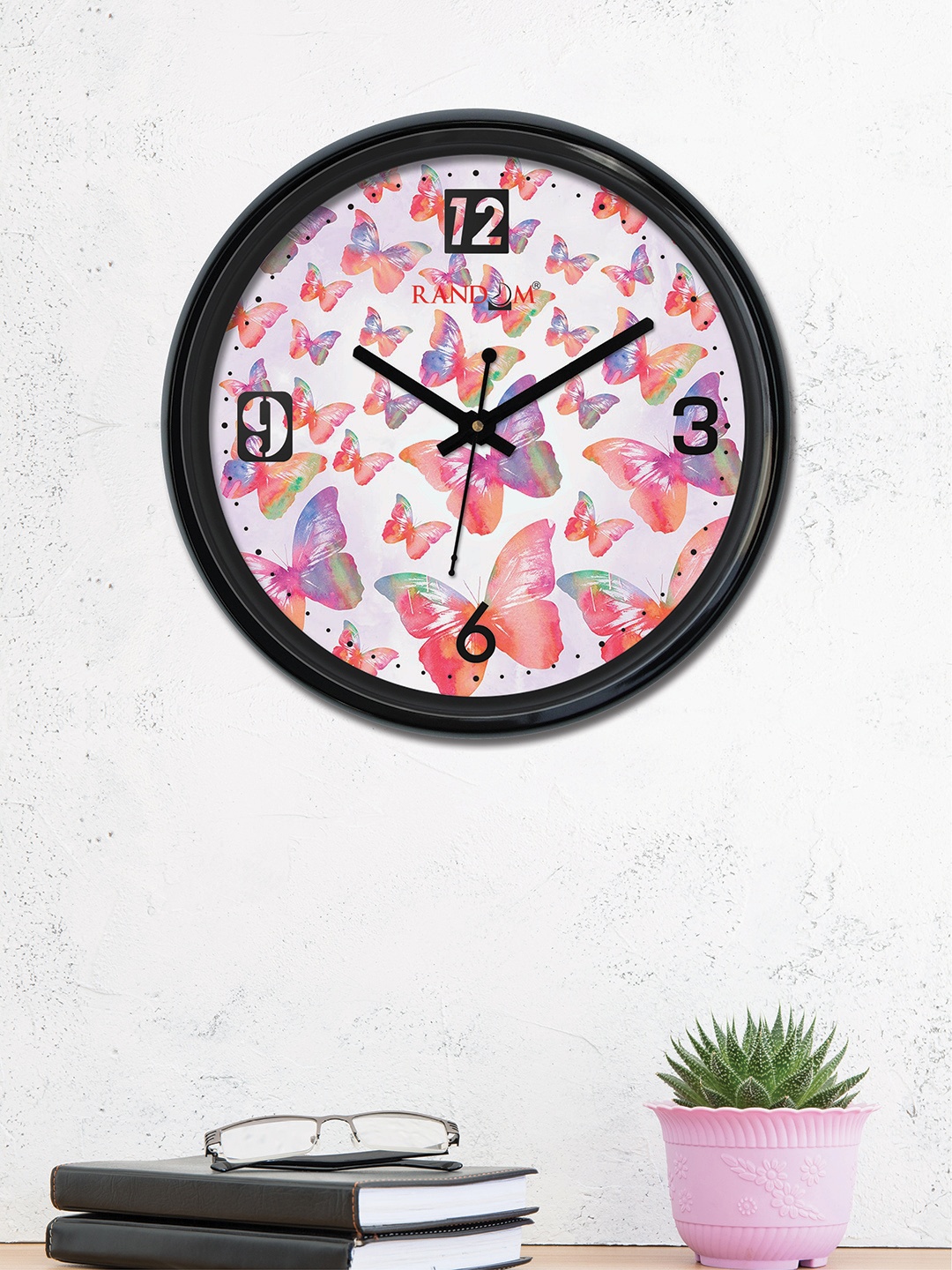 

RANDOM Multicoloured Round Printed 30cm Analogue Wall Clock, Multi
